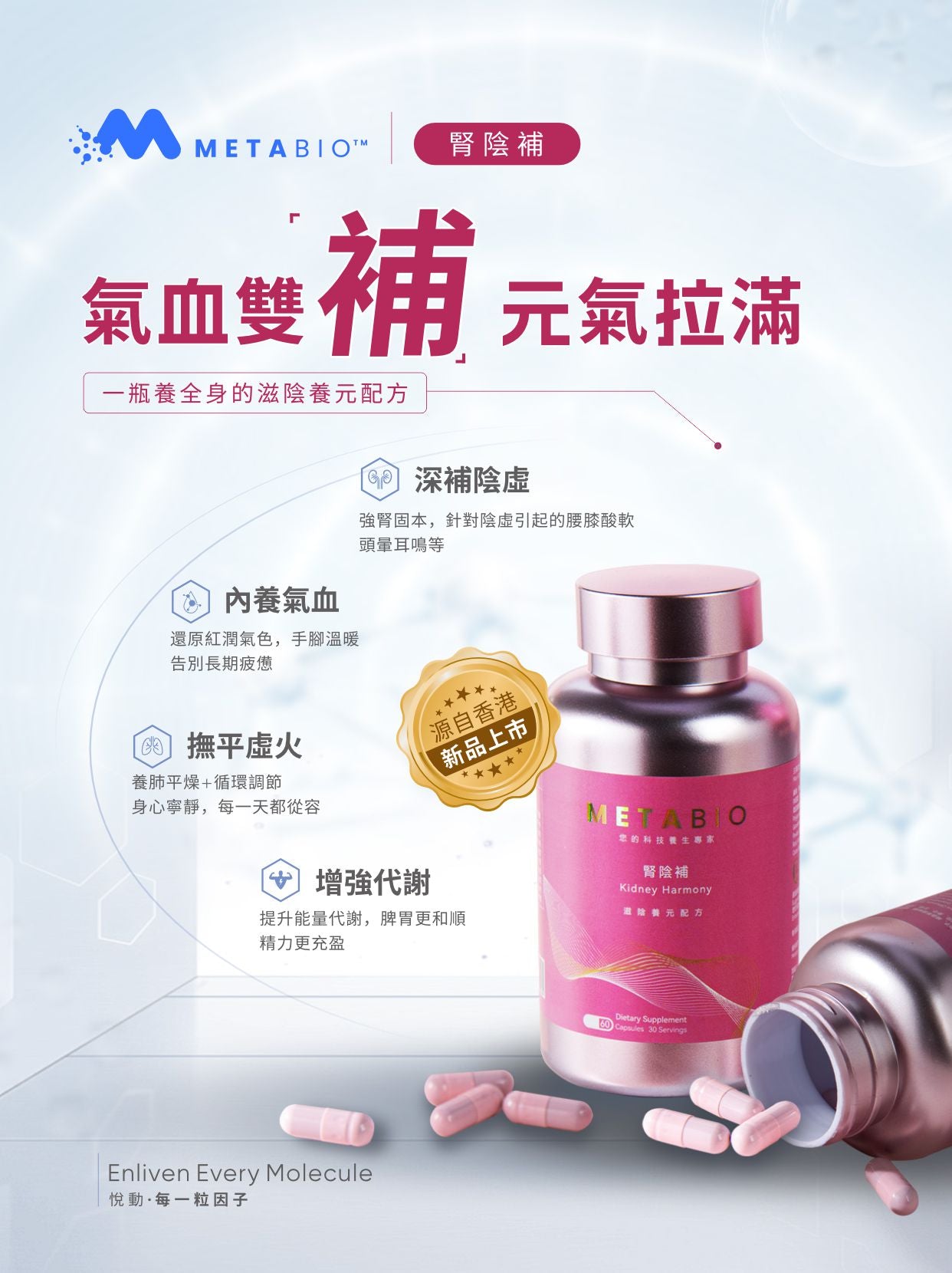 METABIO腎陰補 (60粒)|METABIO Kidney Harmony (60 Capsules)