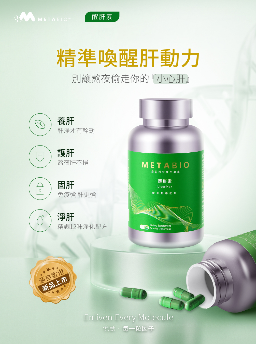 METABIO醒肝素 (60粒)｜METABIO LiverMax (60 Capsules)